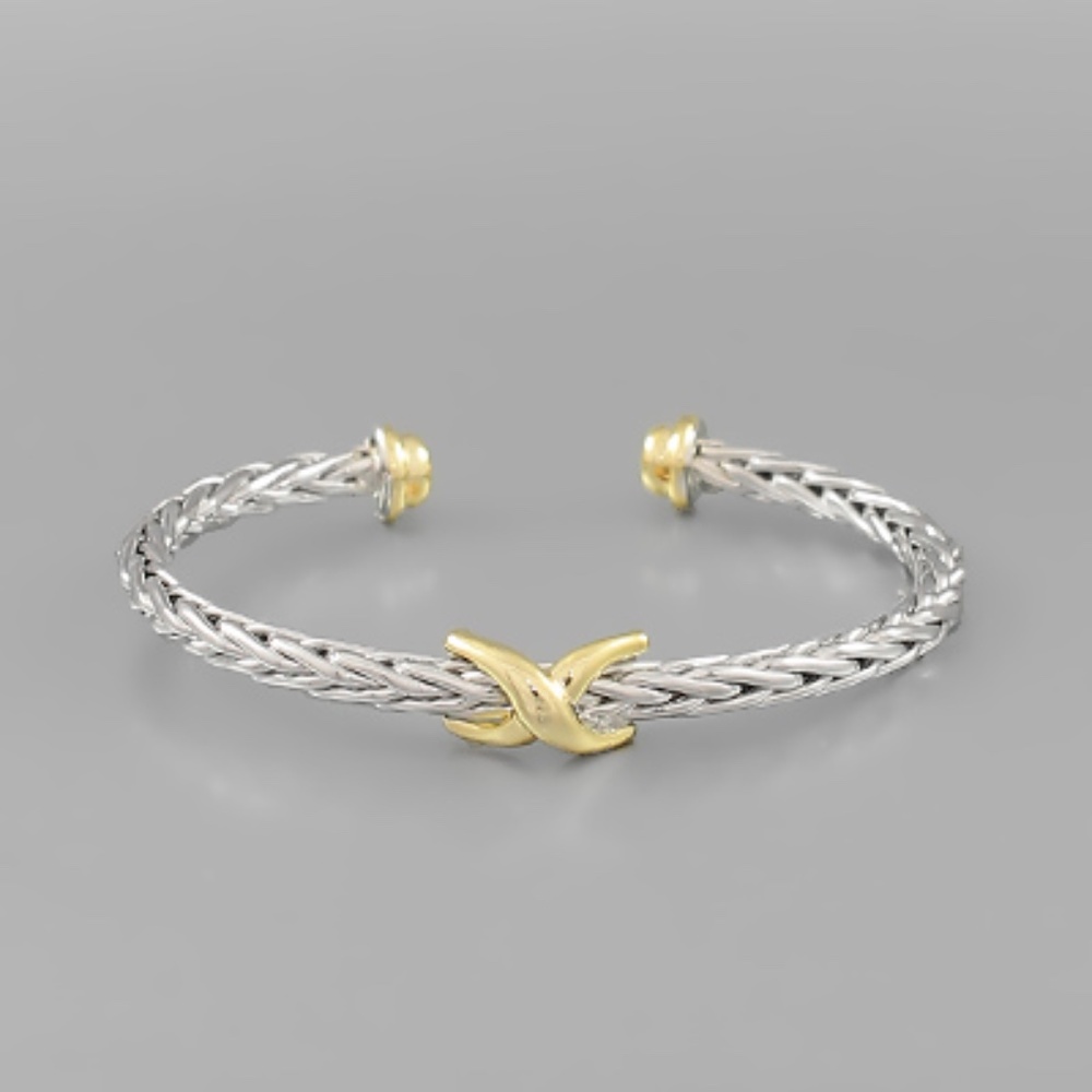 Elegant Silver and Gold Women's Bracelet